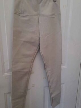 Seven Sisters Beige Vegan Leather Leggings